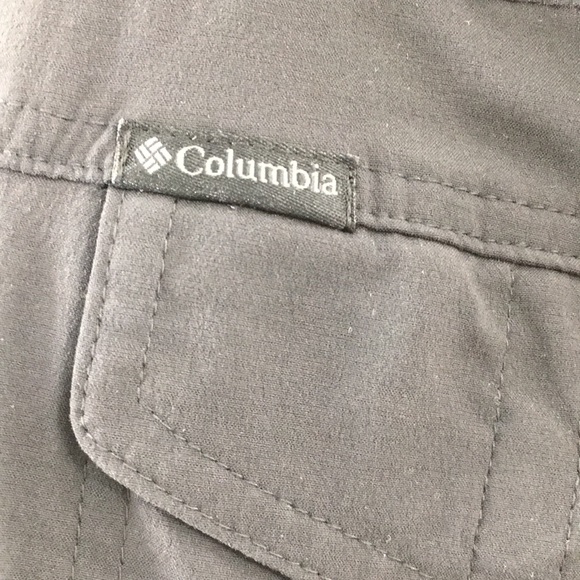 Columbia Black Trail Convertible Capri Pants Womens 14 Omni Shield Hiking - Picture 5 of 13